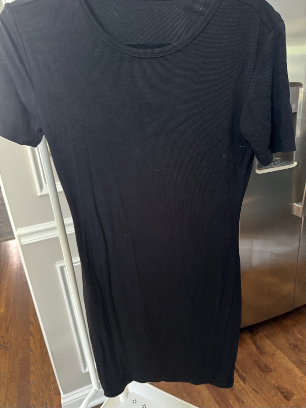 Cute casual Black Short Sleeve Crew Neck Tee